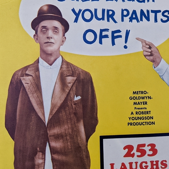 *SOLD* Laurel & Hardy's Laughing 20's 1965 Orig.  Movie Poster Rare 22×14" - Picture 5 of 12